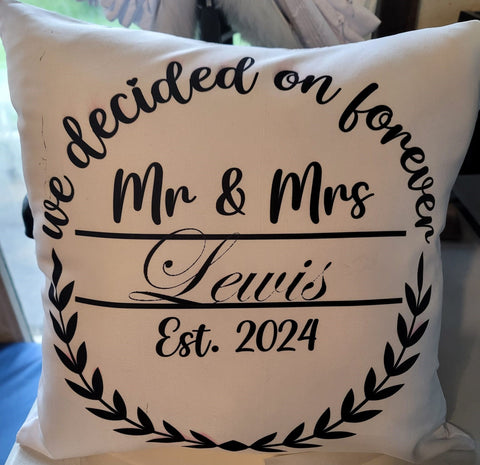 Mr & Mrs Pillow Case