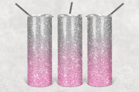 Pink/Silver Glitter Sublimation│ Ready to Ship